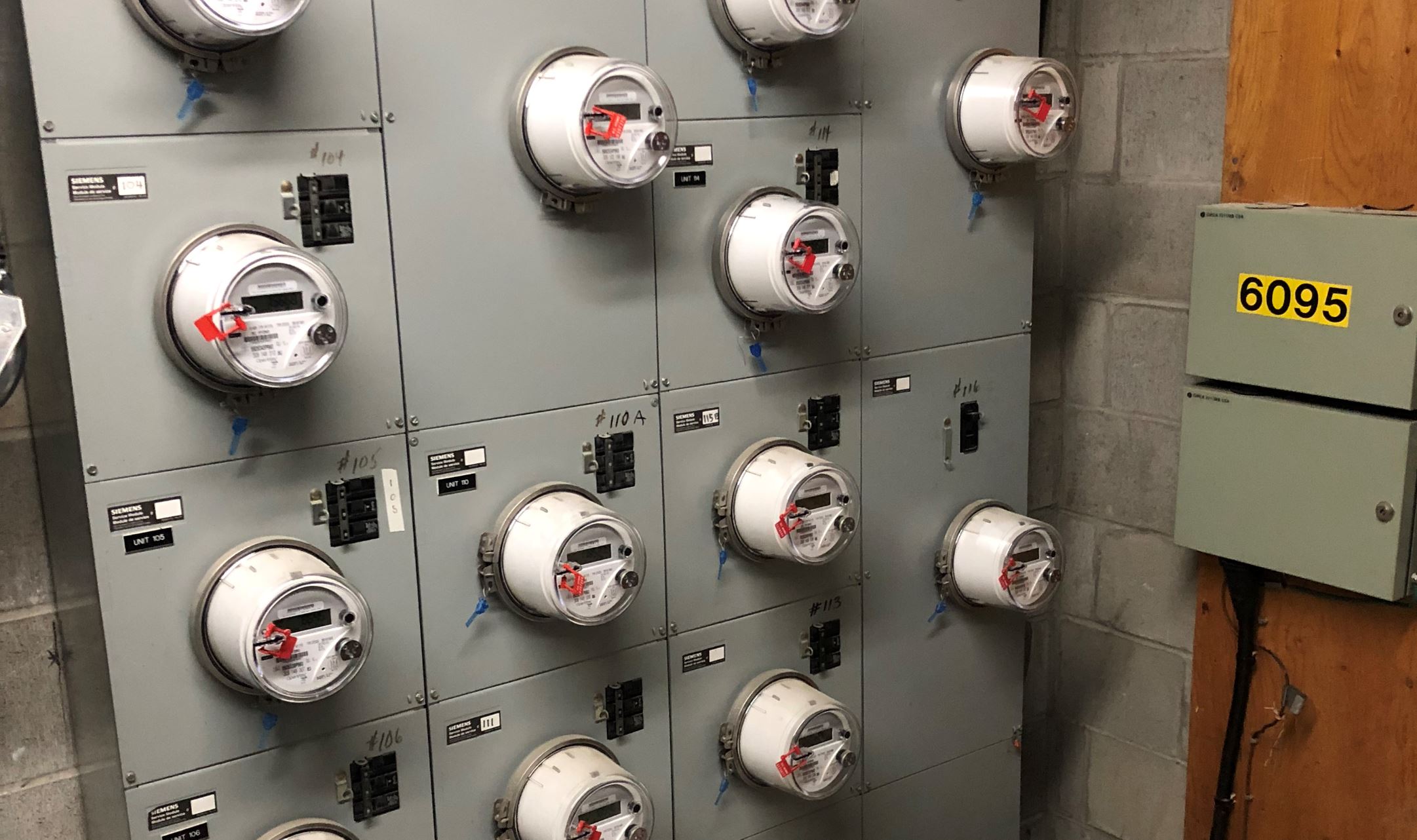 Apartment electrical meters