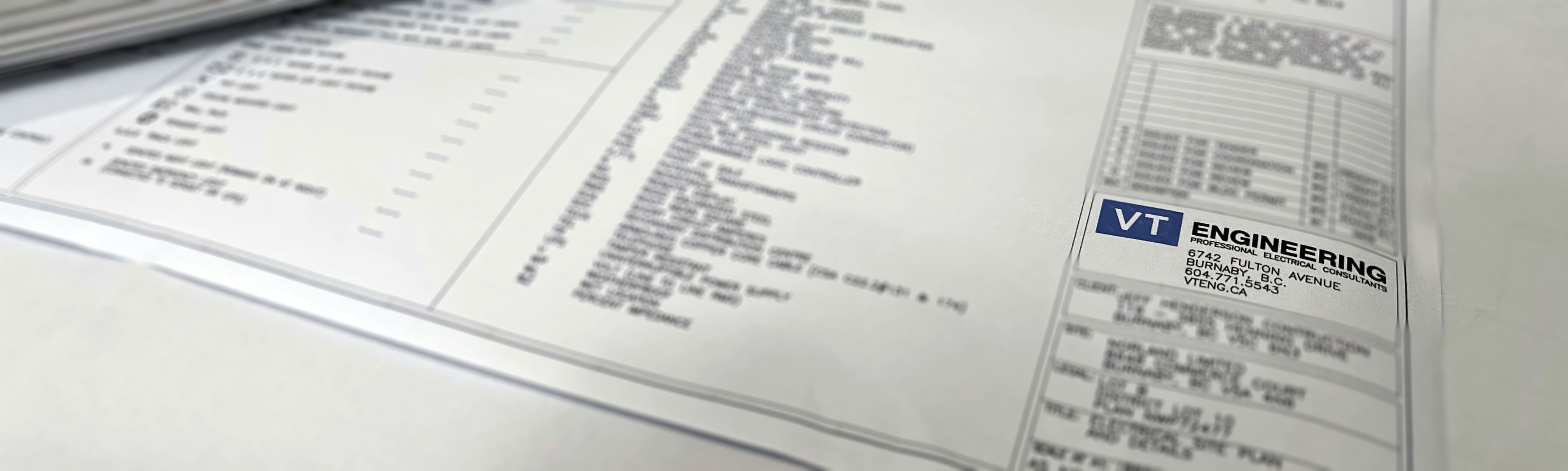 VT Engineering drawing sheets